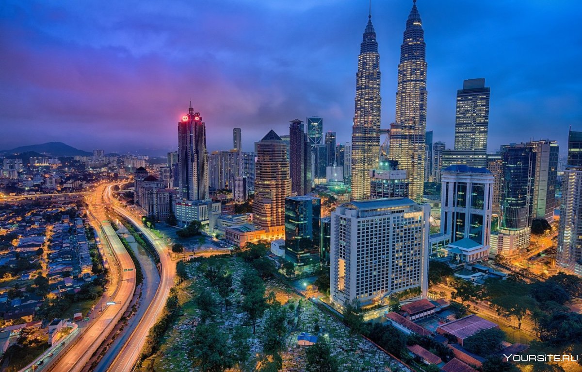 Куала-Лумпур Малайзия ночная