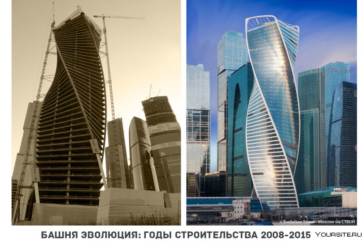 Москва Сити вектор башня Эволюция