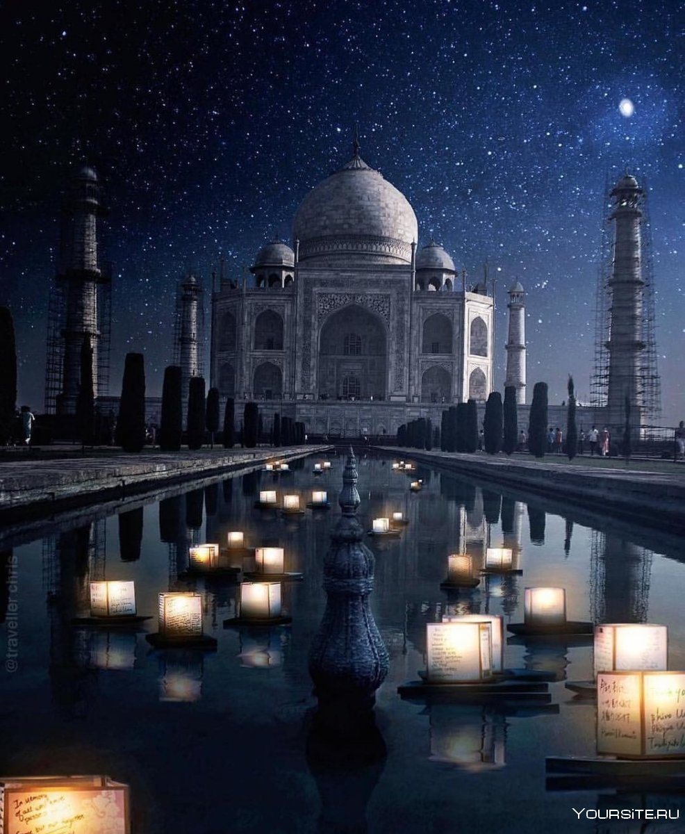 Тадж-Махал Индия ночью