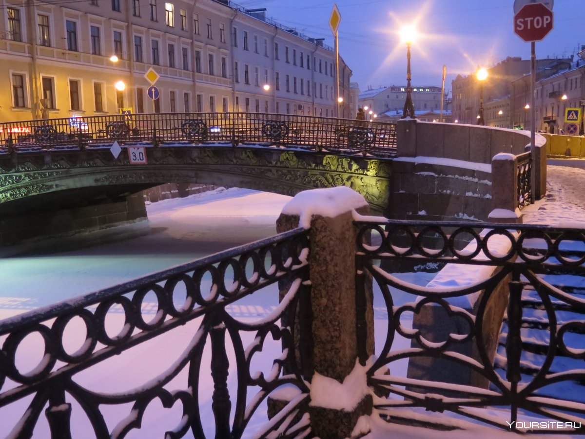 Мойка река Санкт-Петербург зима