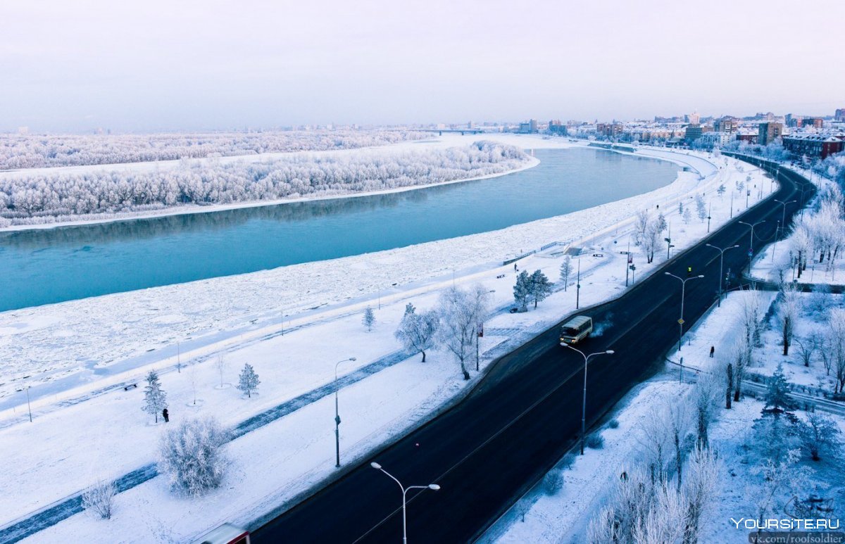 Зимняя набережная Омск