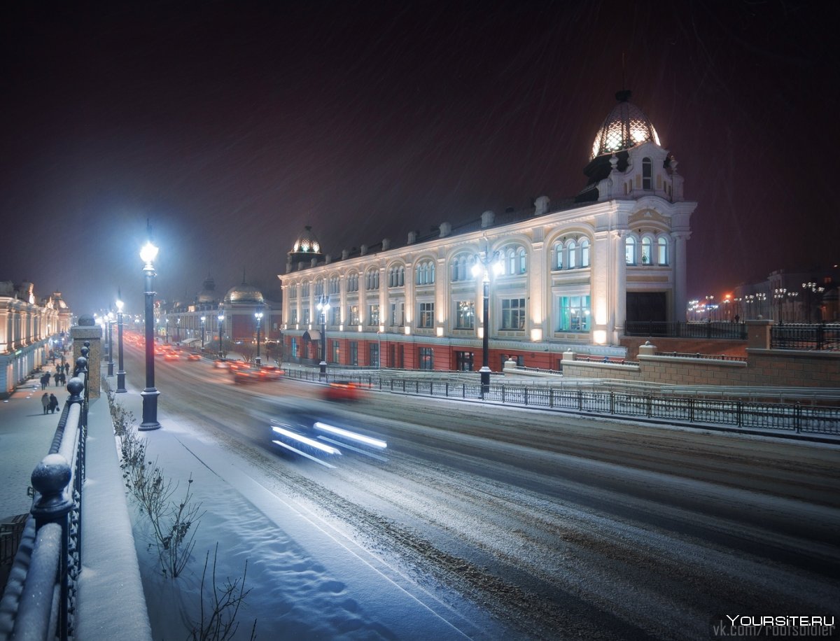 Любинский проспект зимой Омск