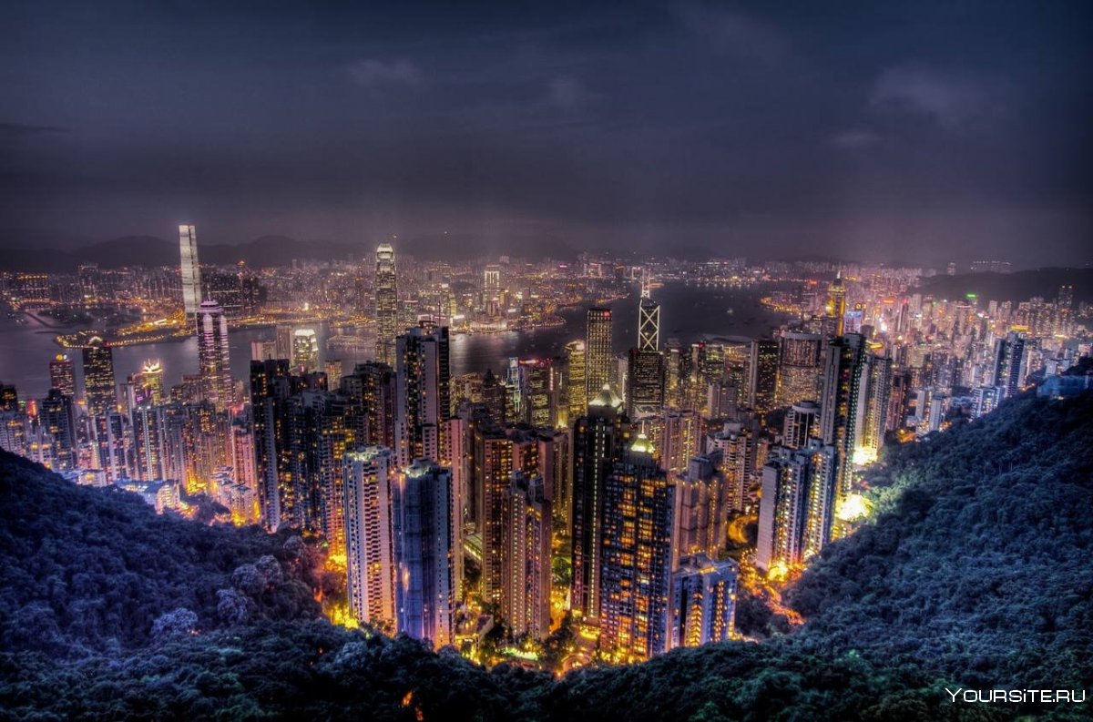 Вид на пик Виктория Гонконг