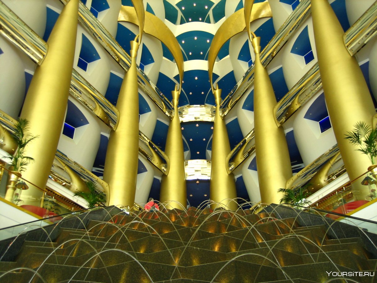 Отель Бурдж-Аль-араб Дубай внутри