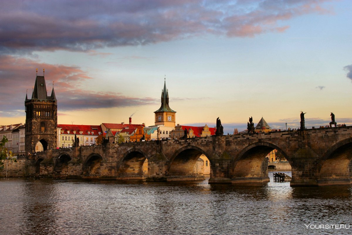 Город Прага Карлов мост