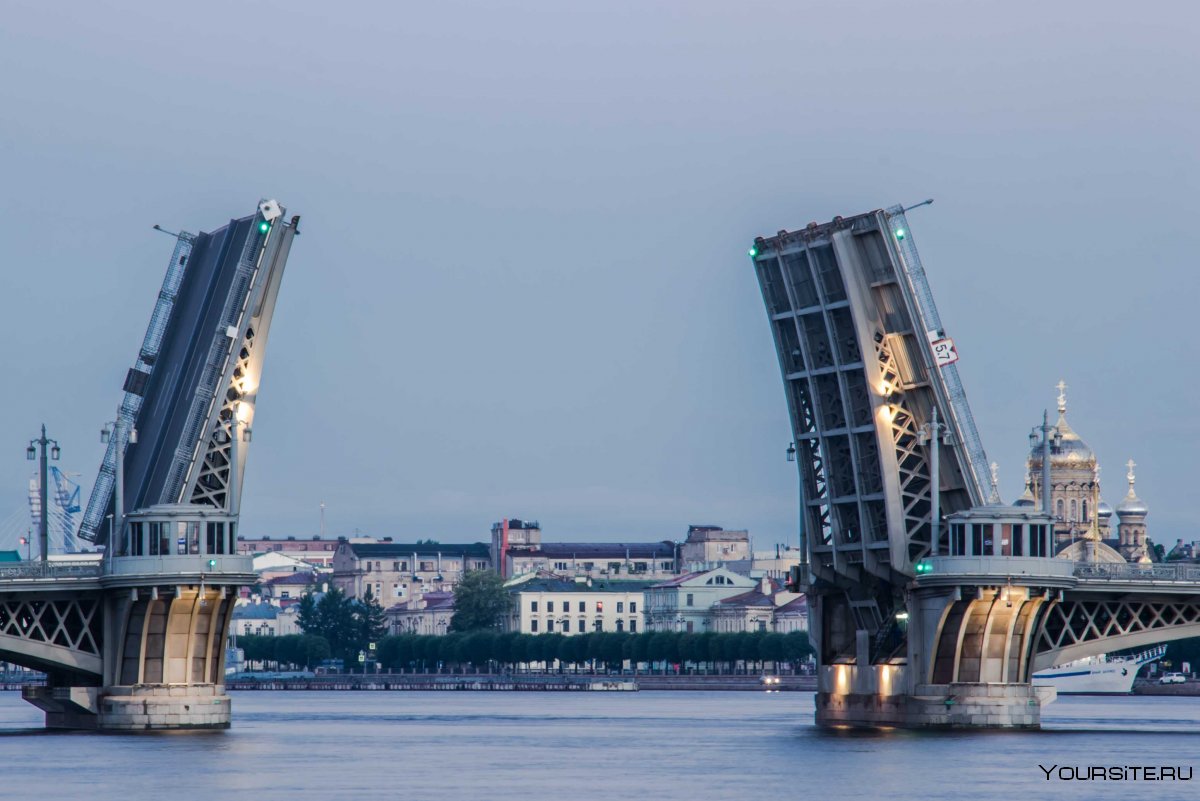 Санкт-Петербург Троицкий мост раздвижной