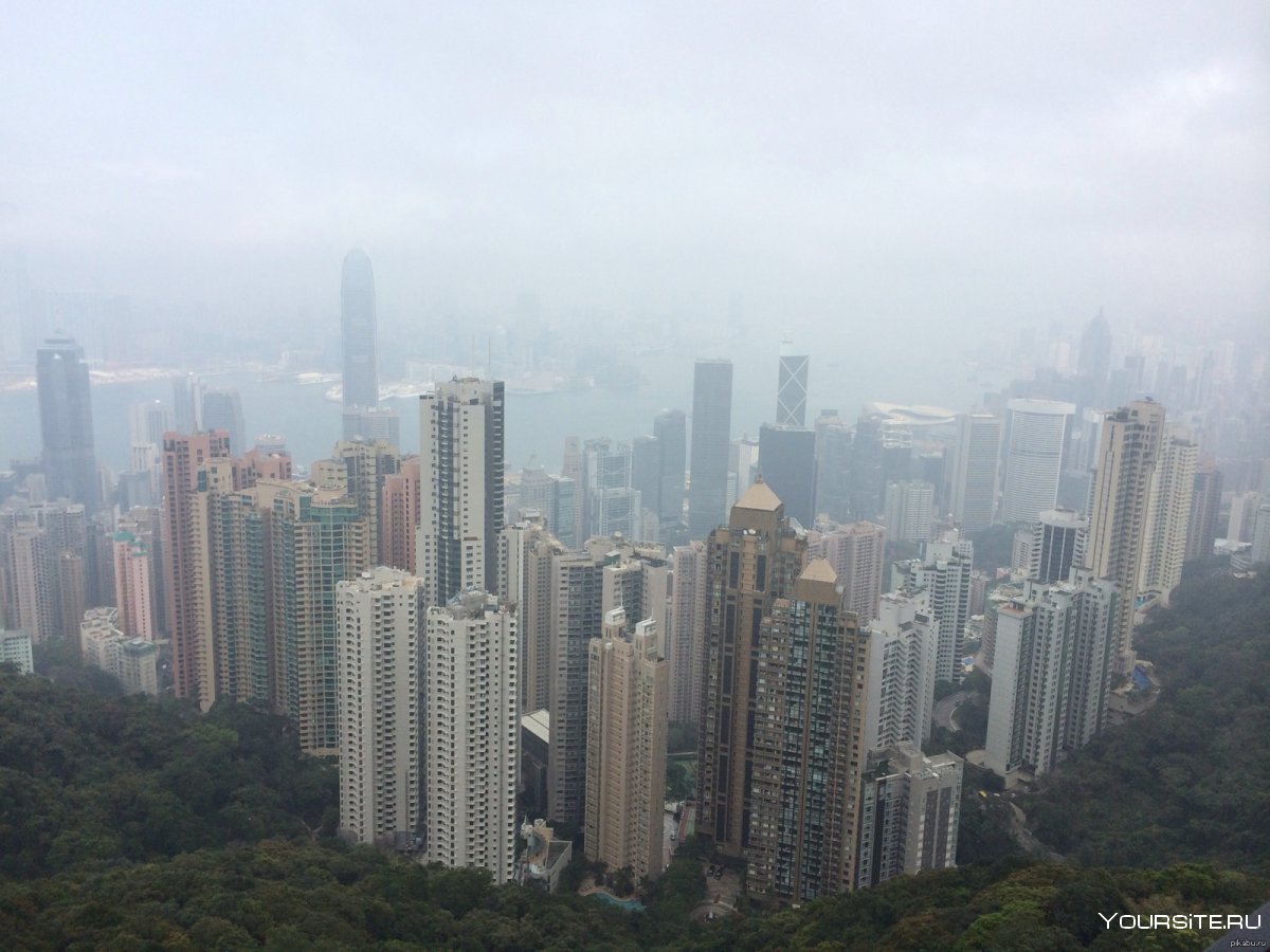 Гонконг вид со смотровой площадки