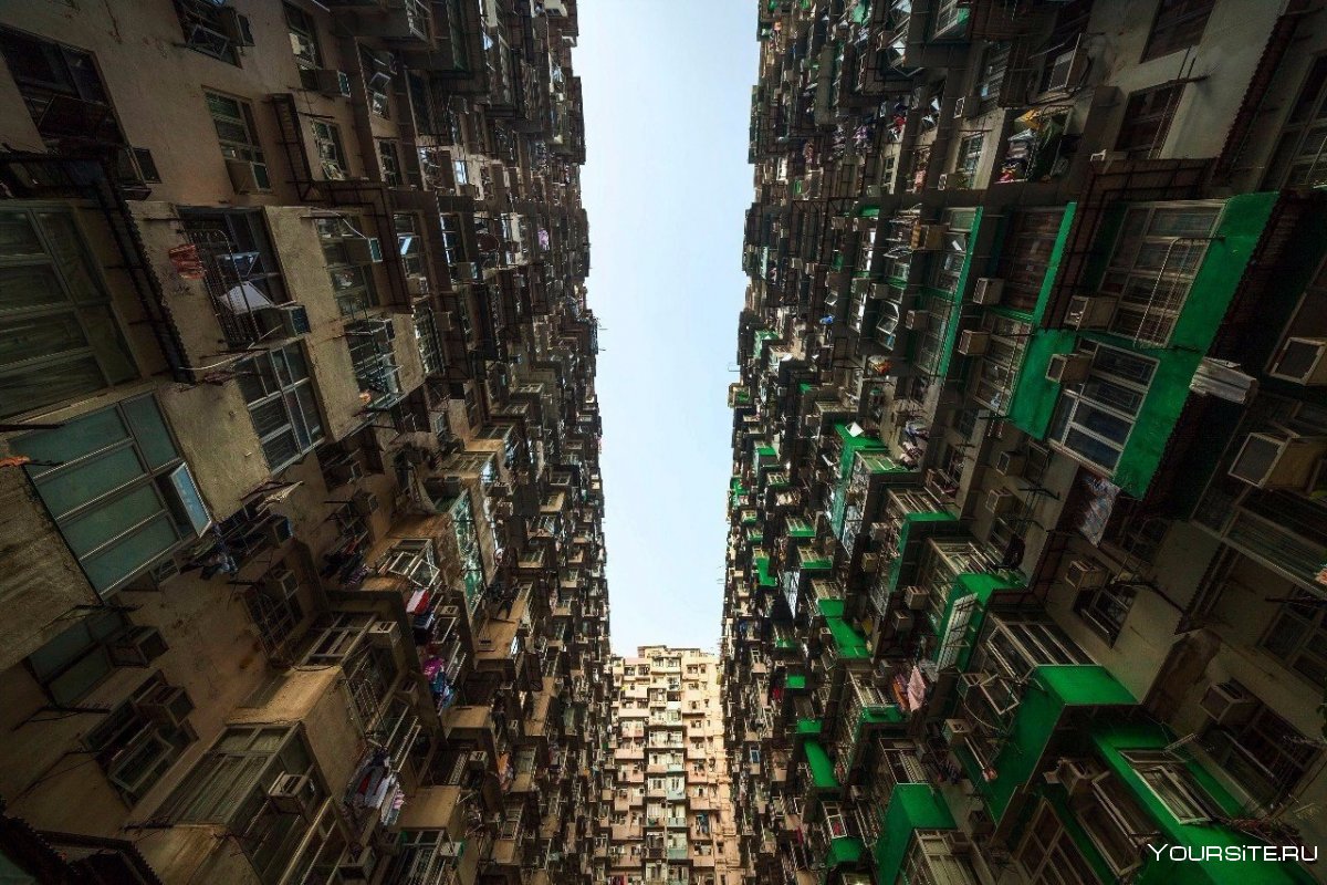 Многоэтажные трущобы Гонконга