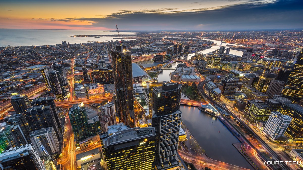 Австралия небоскребы Мельбурна