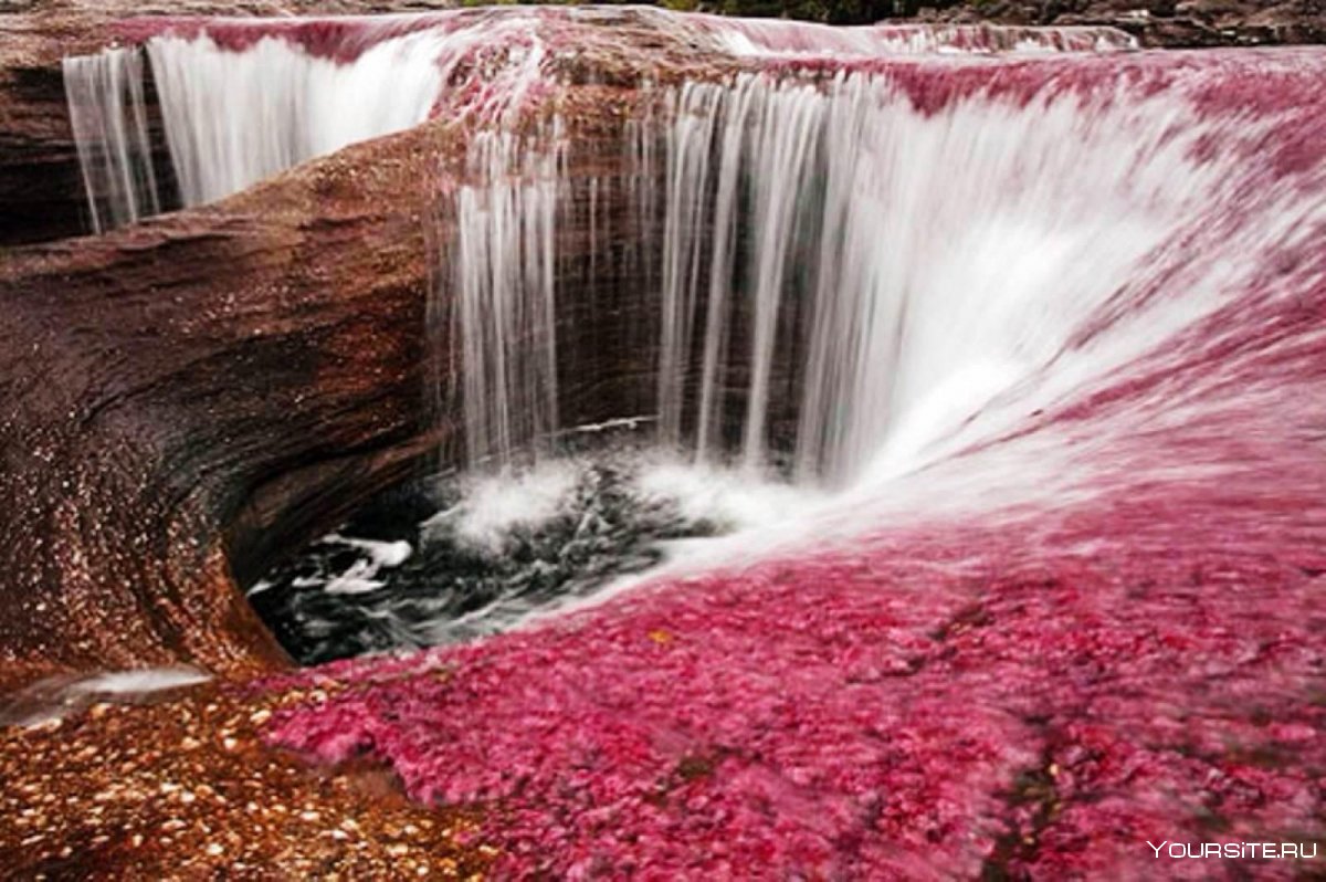 Водопад Каньо Кристалес в Колумбии