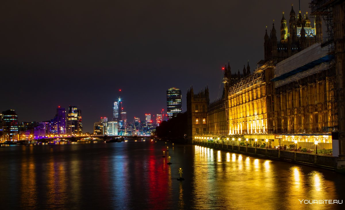 Лондон Англия ночью