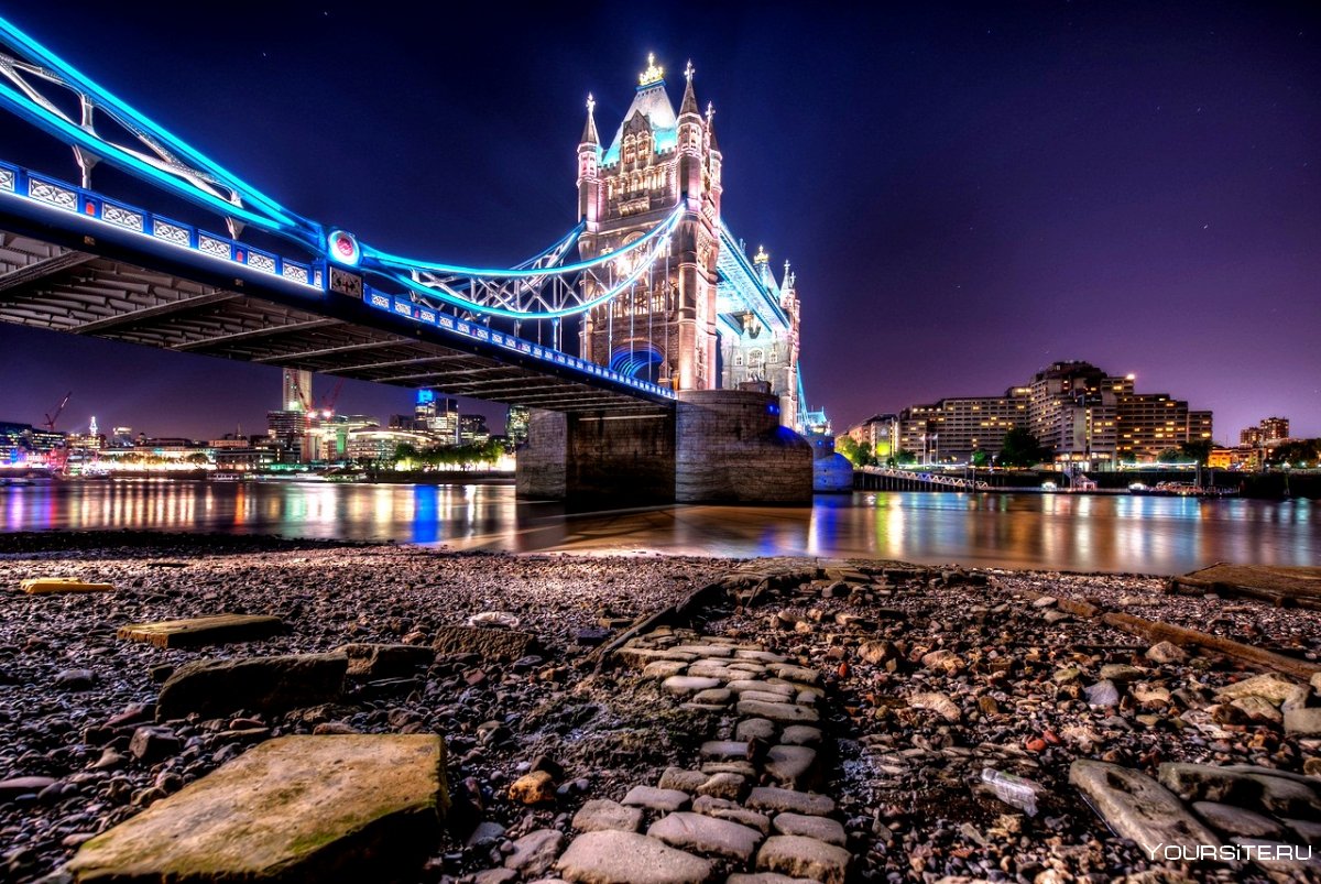 Тауэрский мост Лондон ночью