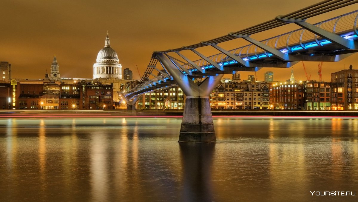 Мост Миллениум Лондон с реки
