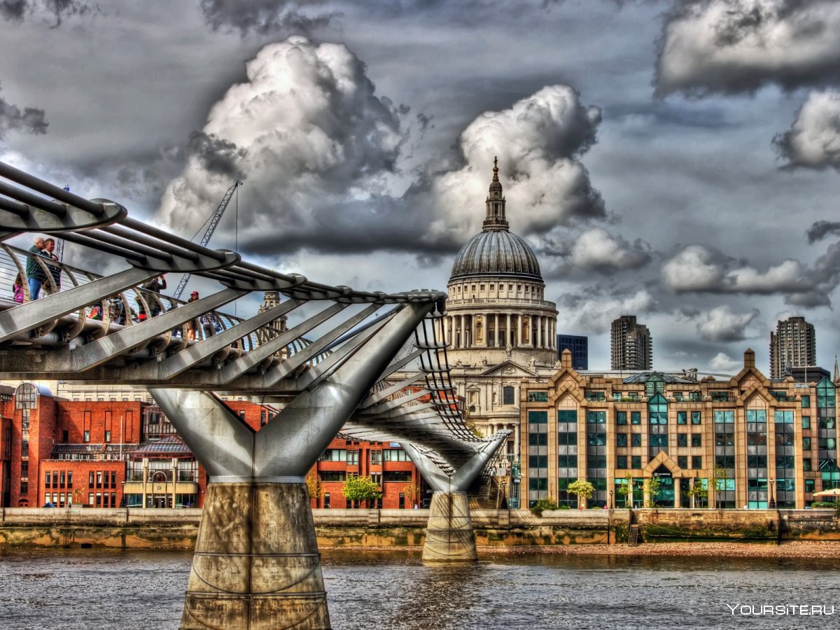 Мост Миллениум Лондон рисунок