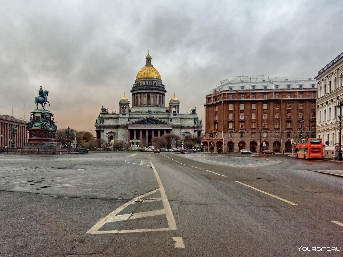 Исаакиевская площадь Санкт-Петербург зима