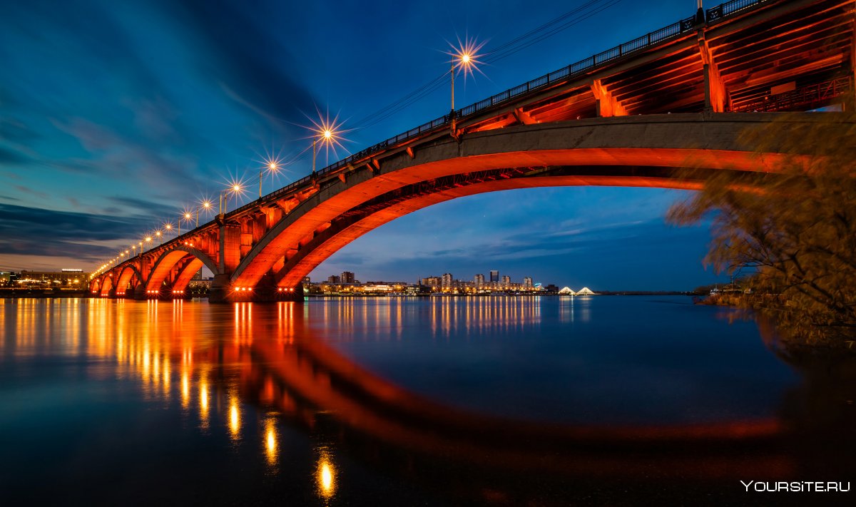 Коммунальный мост города Красноярска