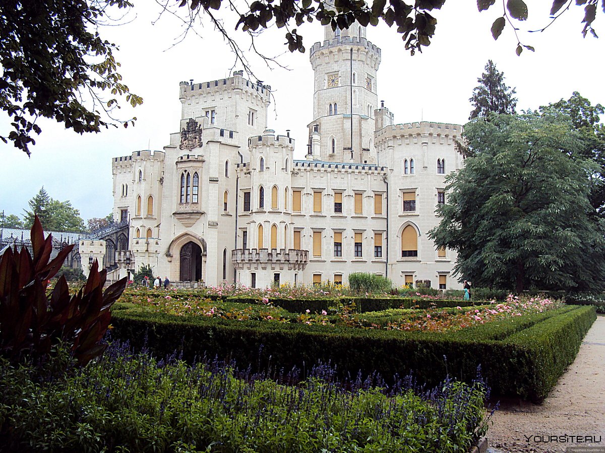 Замок Глубока Чехия зимой