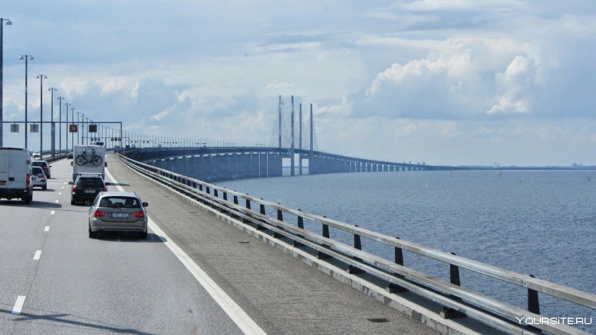 Мост через пролив Эресунн Дания Швеция