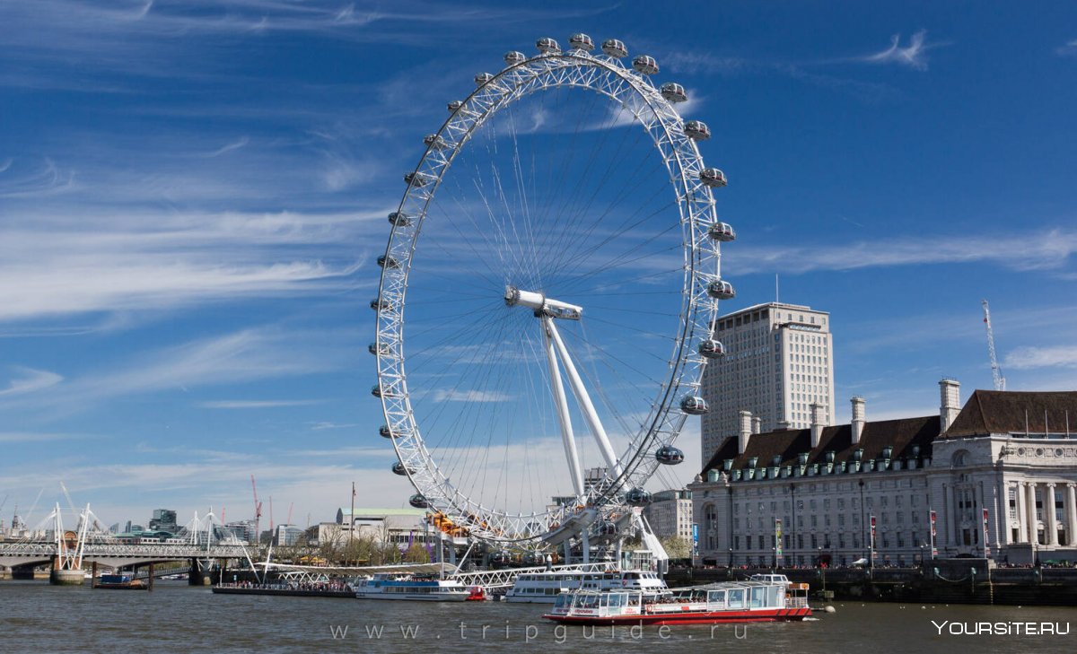 Лондон колесо обозрения на Темзе