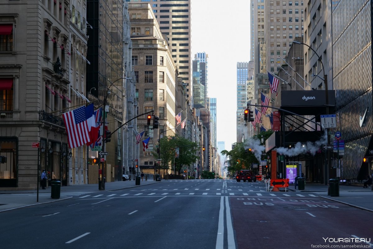 Улица пятая Авеню в Нью-Йорке