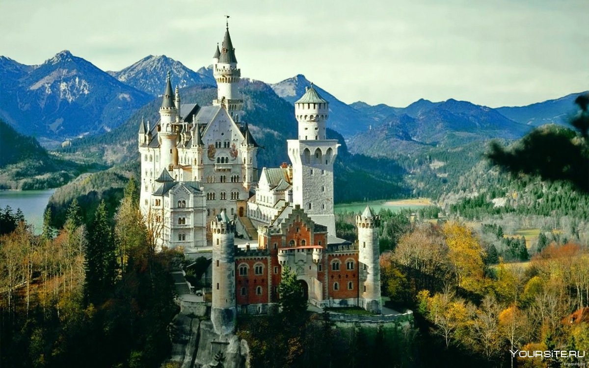 Замок Нойшванштайн, Германия 1900