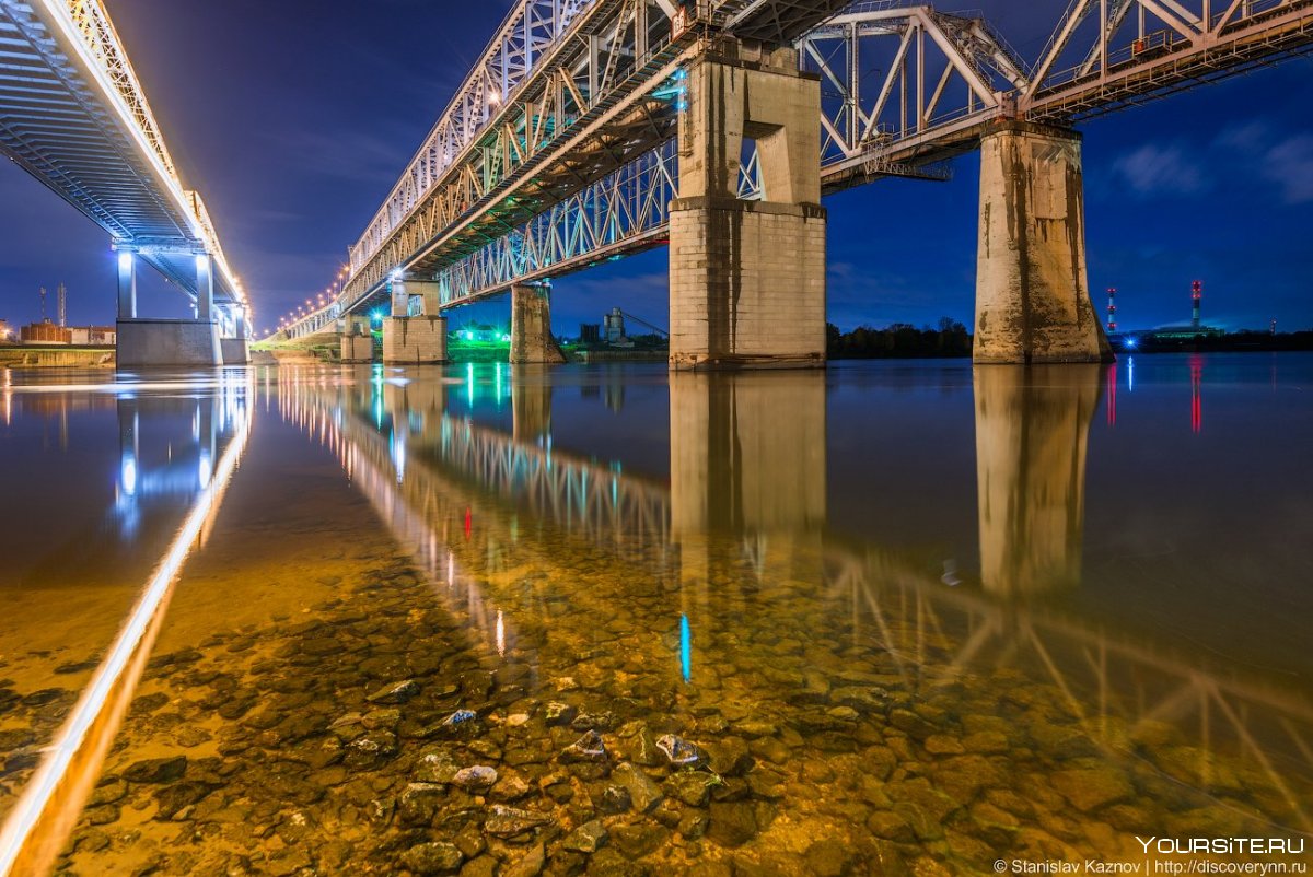 Канавинский мост Нижний Новгород ночью