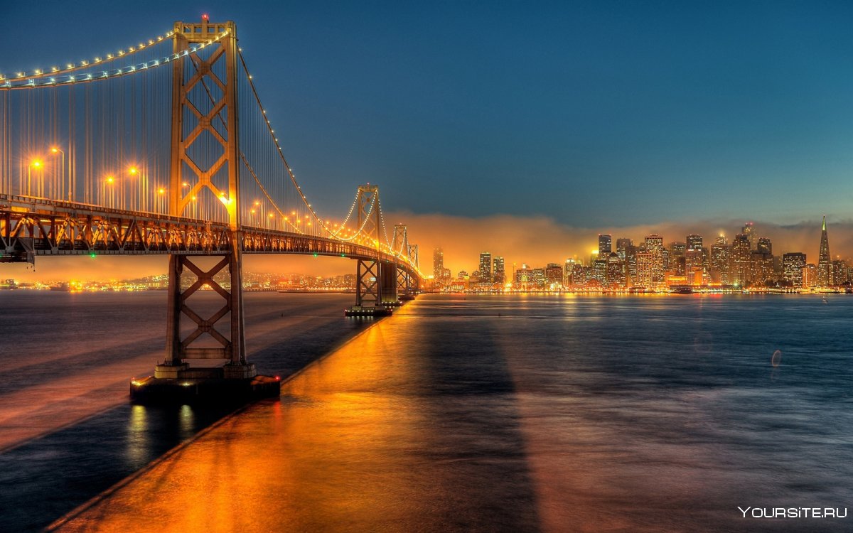 Ночной мост Сан Франциско