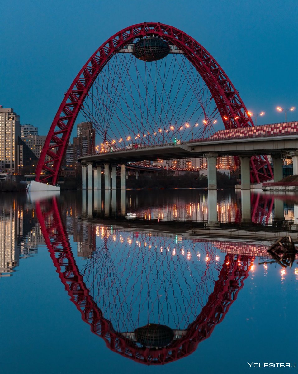 красный мост фото