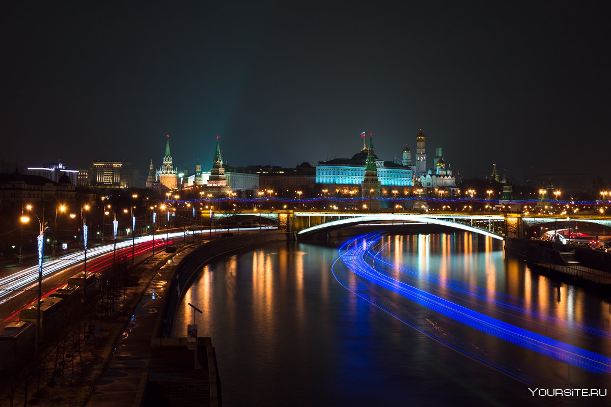 Ночные виды Москвы
