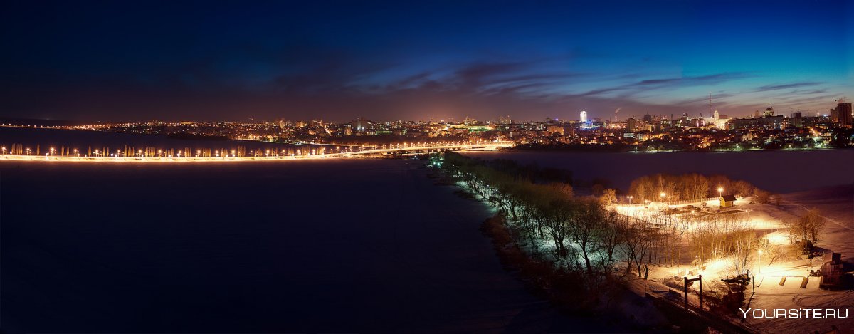 Ночной Воронеж панорама