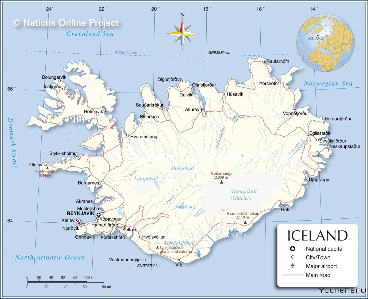 Iceland на карте