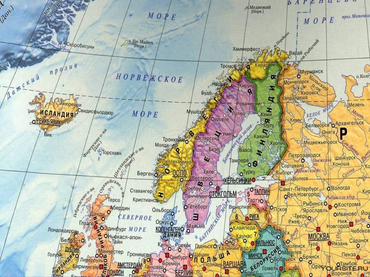 Исландия политическая карта