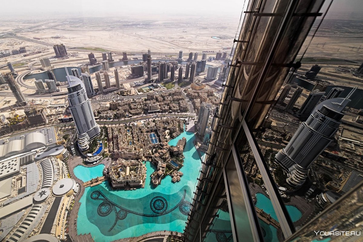 Дубай Бурдж Халифа вид с последнего этажа