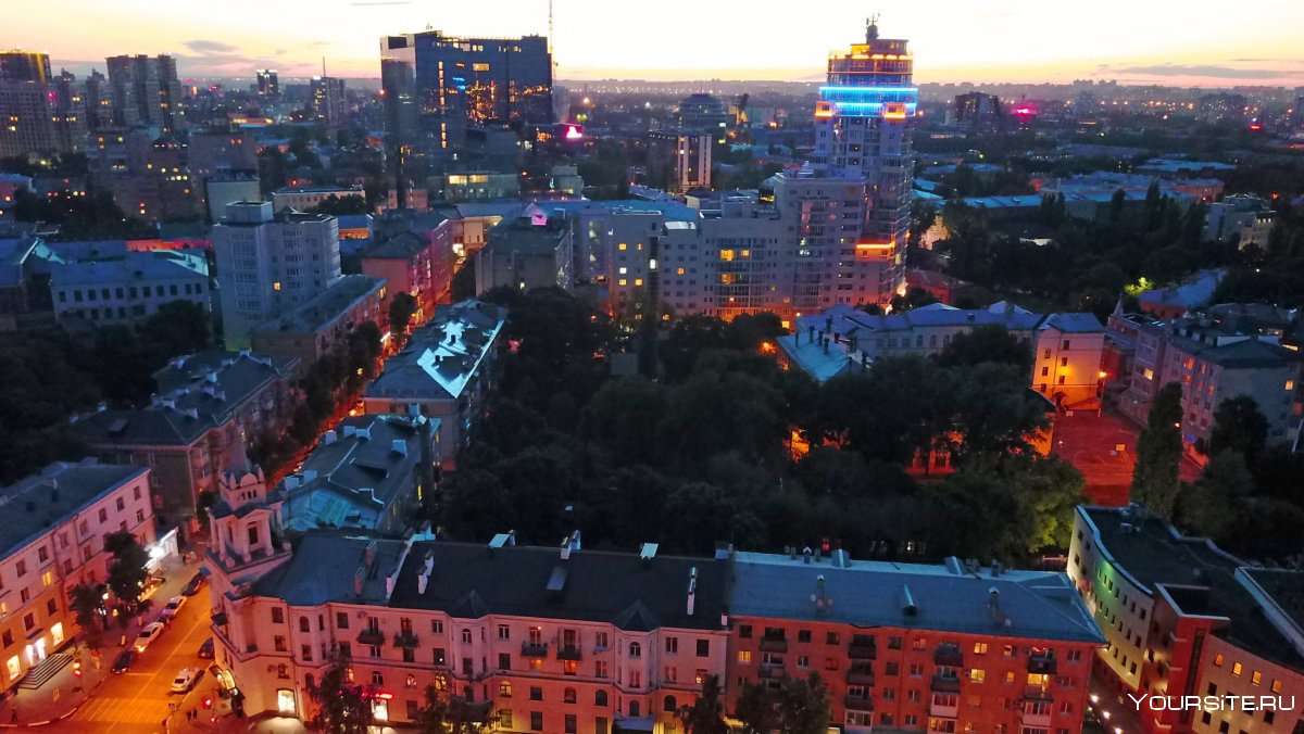 Ночной Воронеж панорама