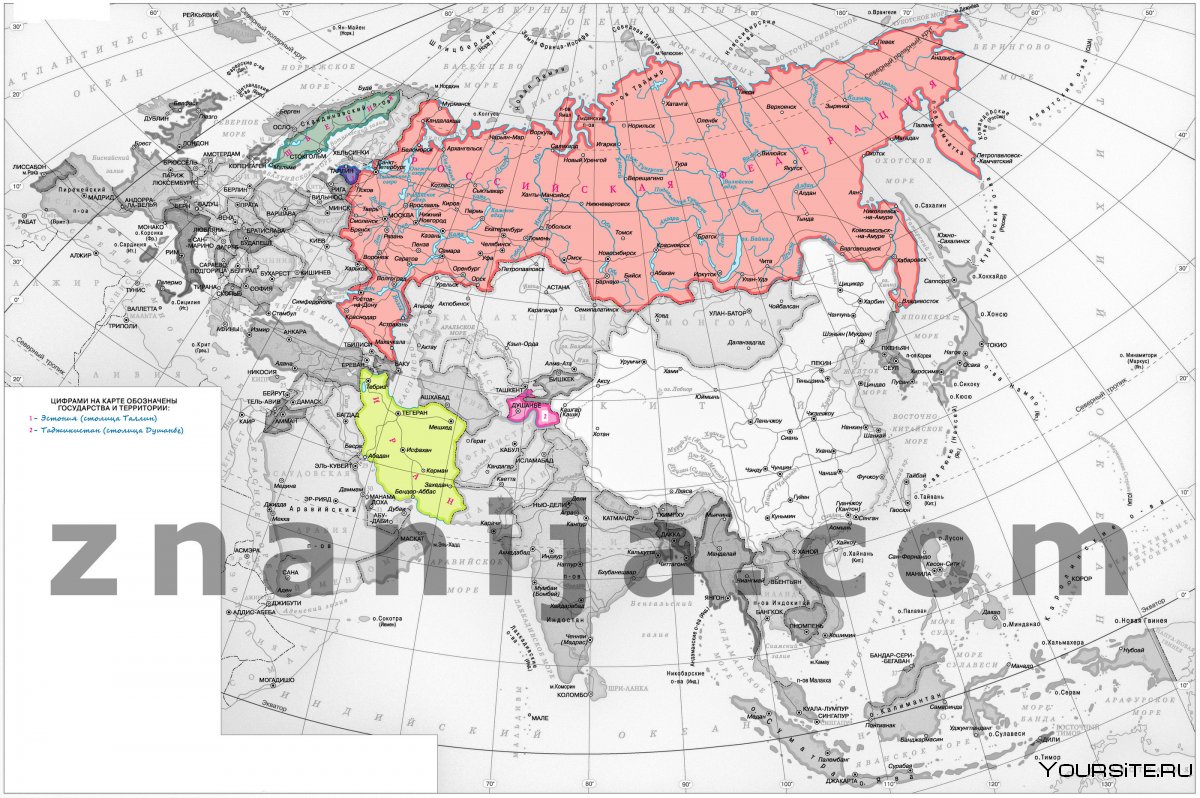 Территория советского Союза на карте