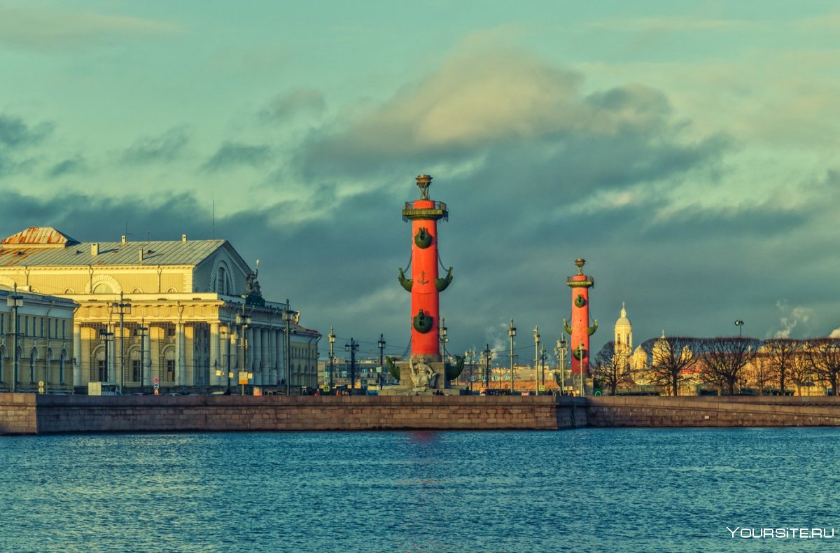 Санкт-Петербург панорама со стрелка Васильевского острова