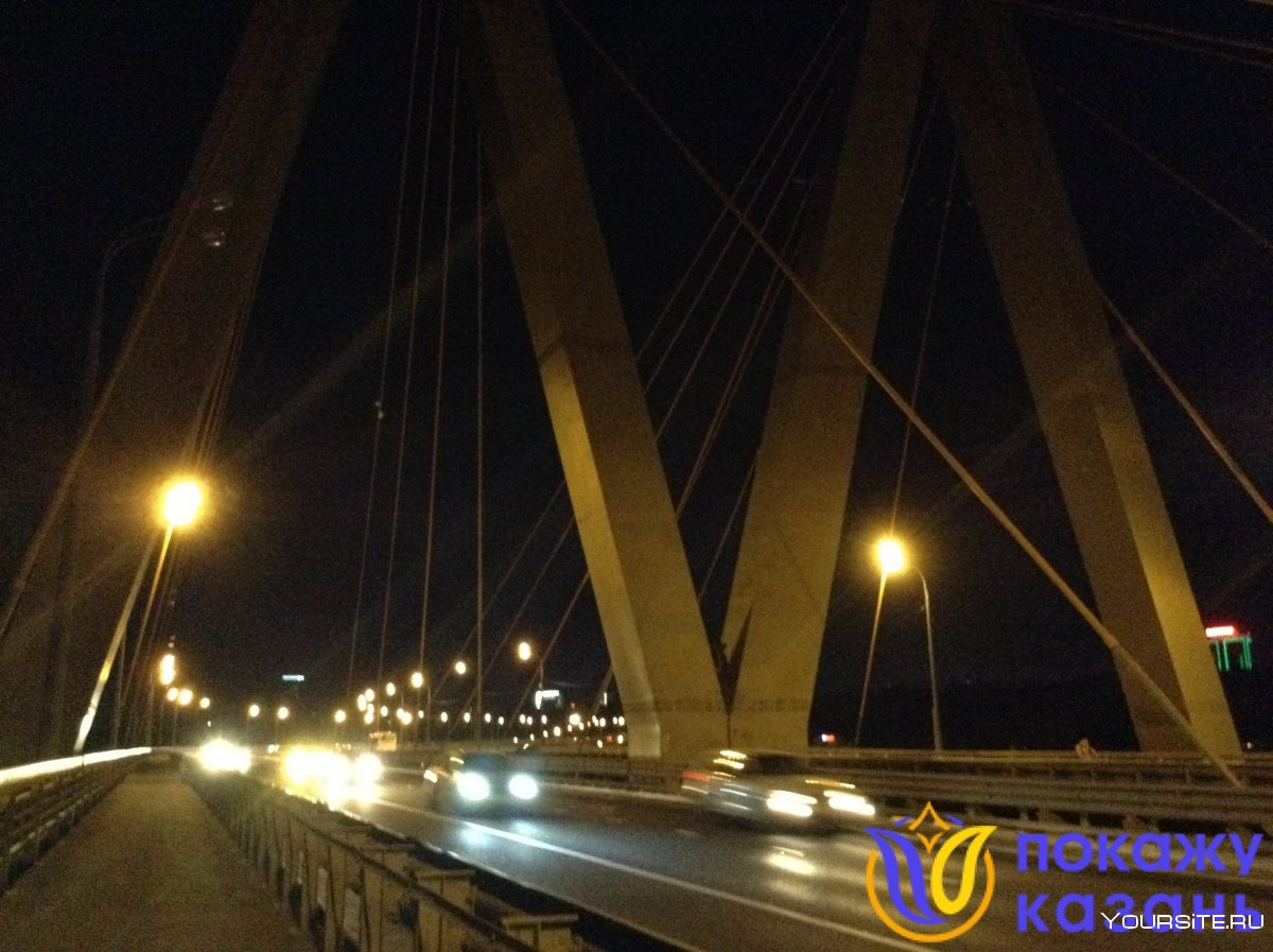 Мост Миллениум Казань зима