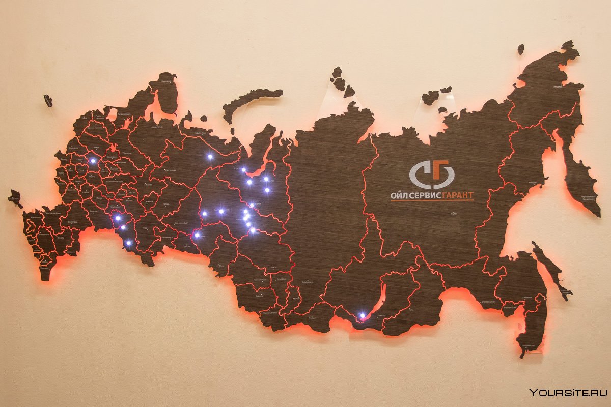 Карта федеральных округов России 2019