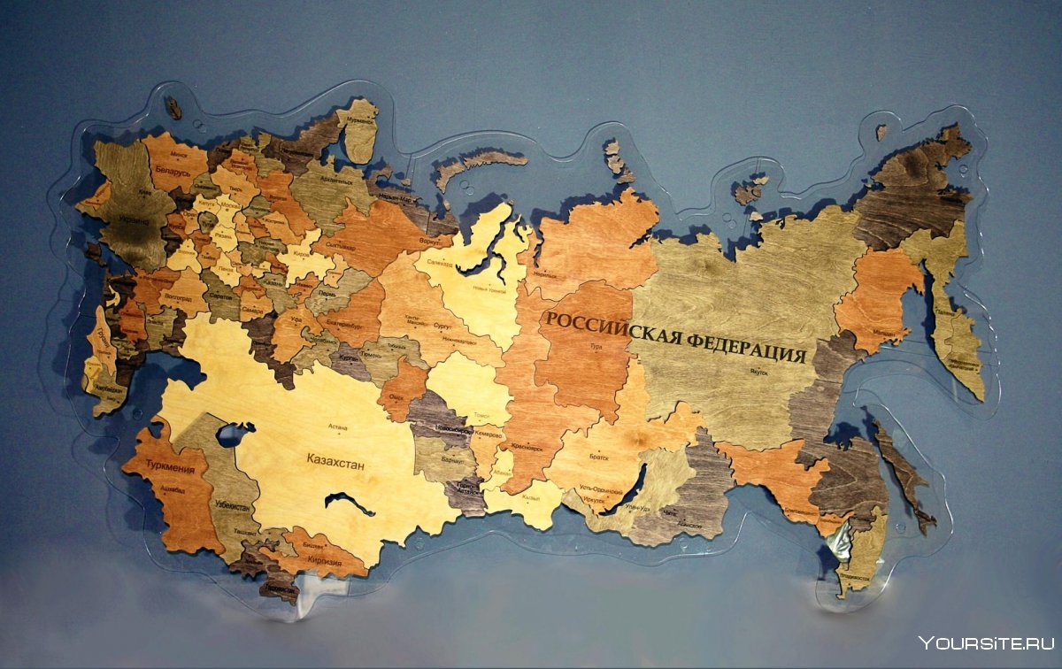 Карта России 3д