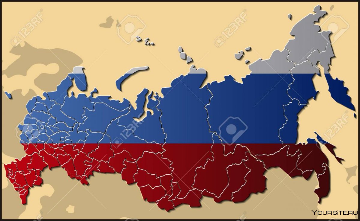 Карта России на стену
