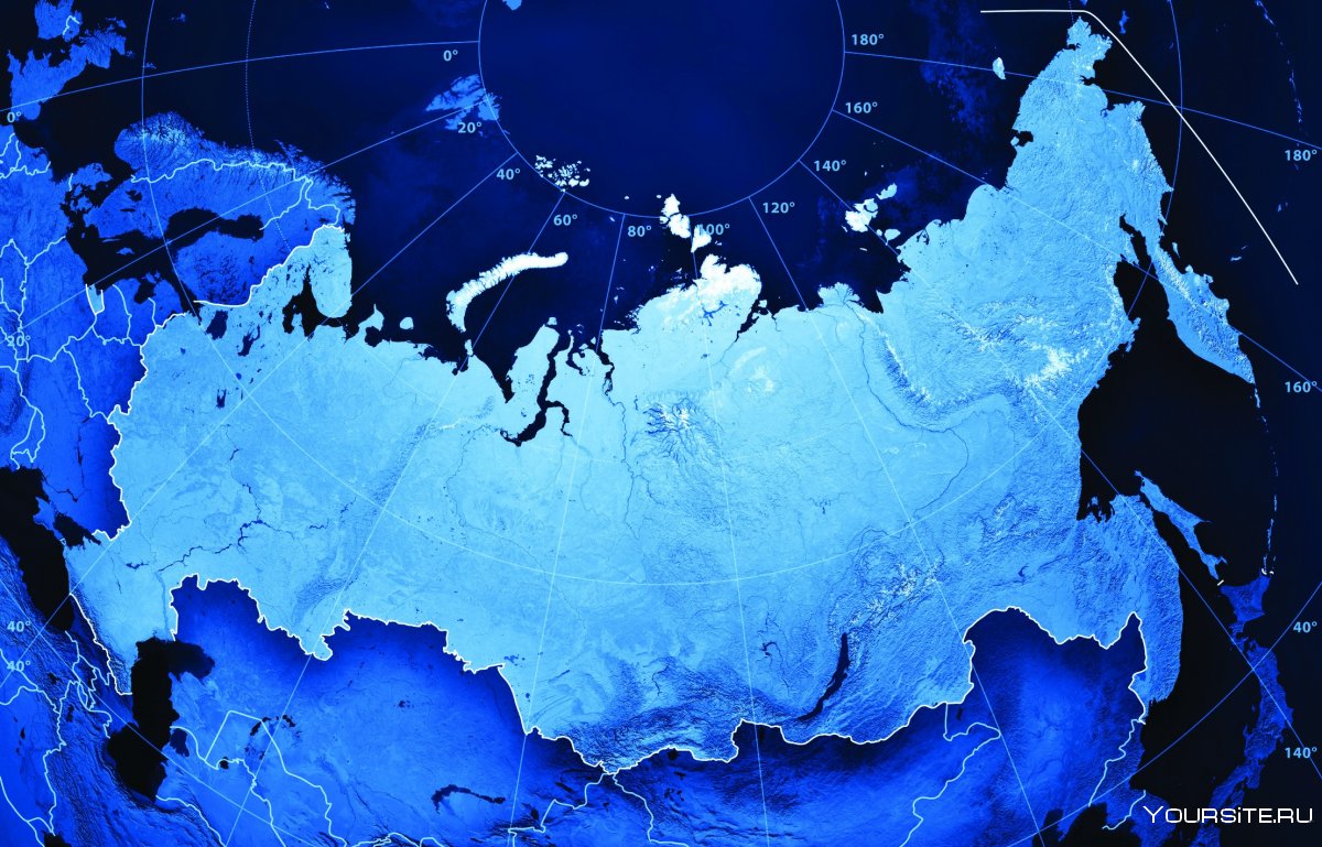 Карта России для слайда