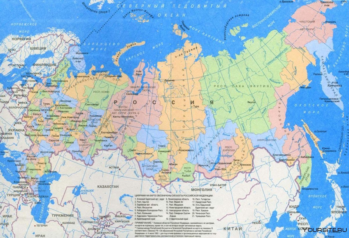 Карта СССР 1935 года с республиками