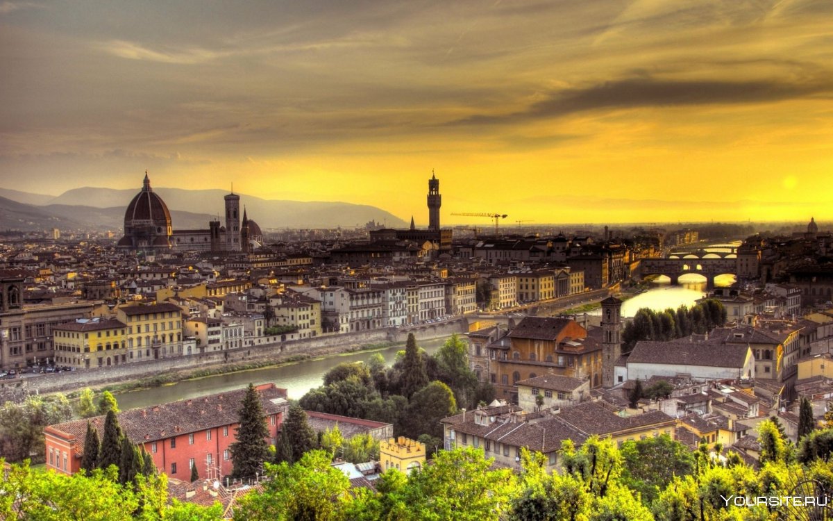 Панорама города Флоренция Тоскана
