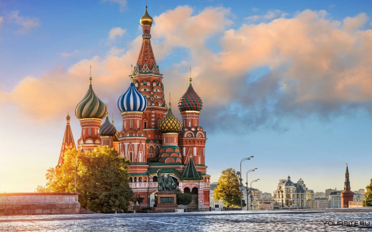 Красная площадь с собором Василия Блаженного Алексеев