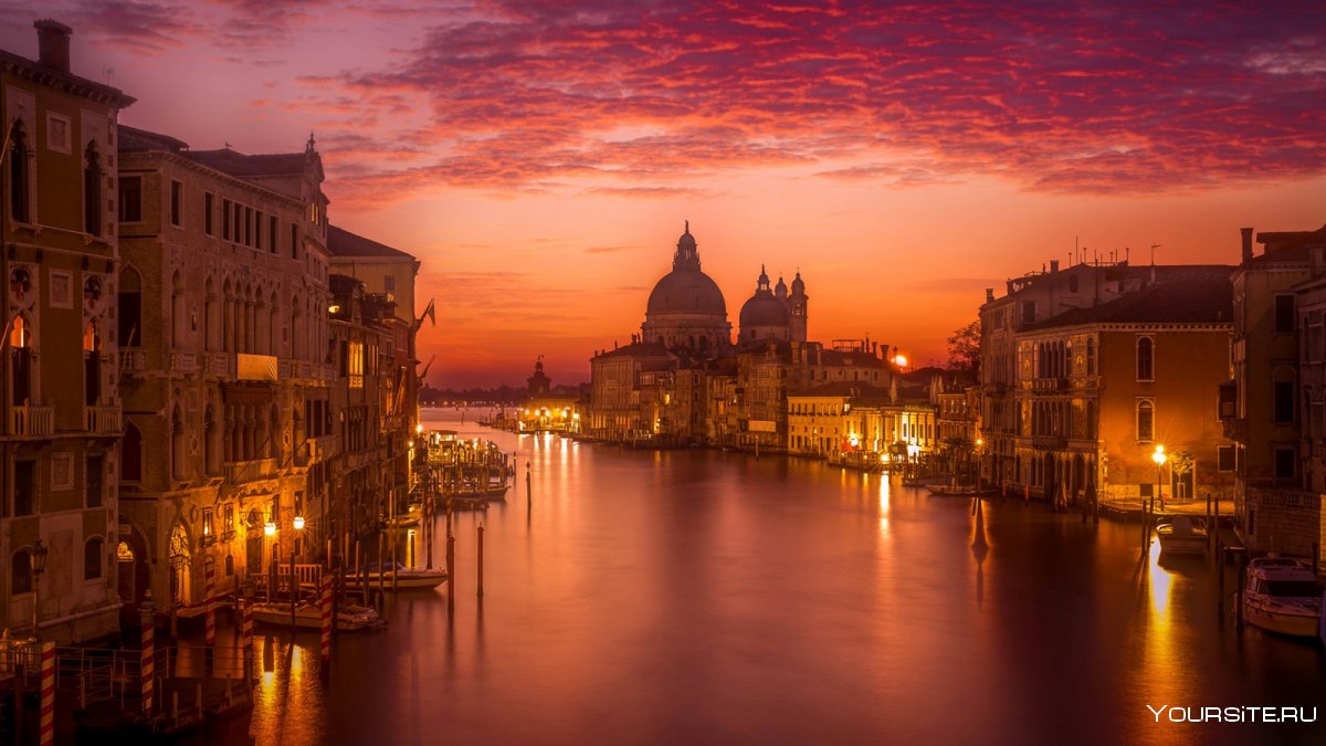 Ночная Венеция Италия