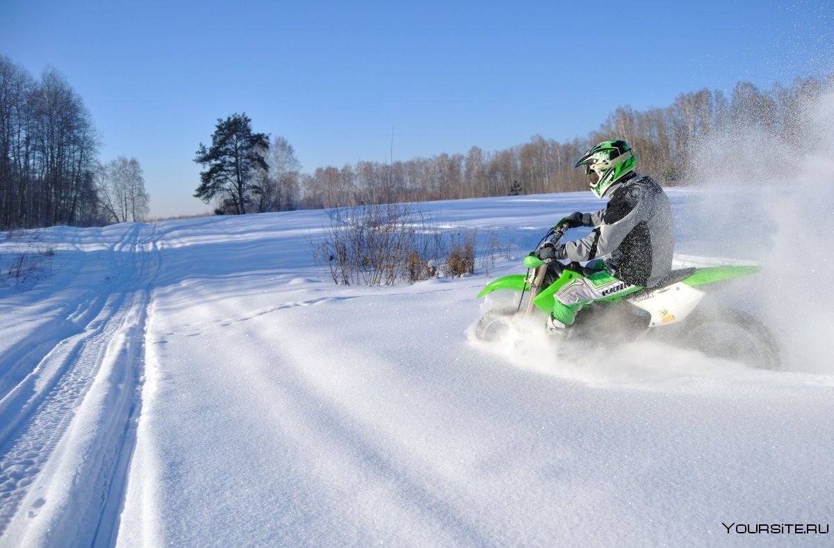 Мотоцикл по снегу