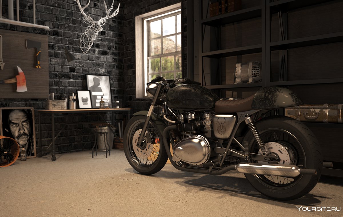Винтажные мотоциклы гараж