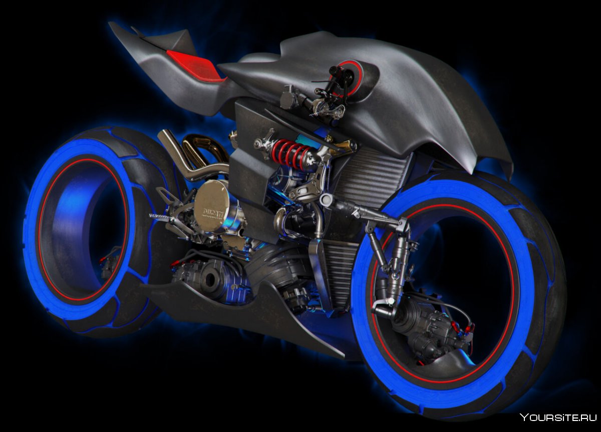 Космический дизайн мотоцикла