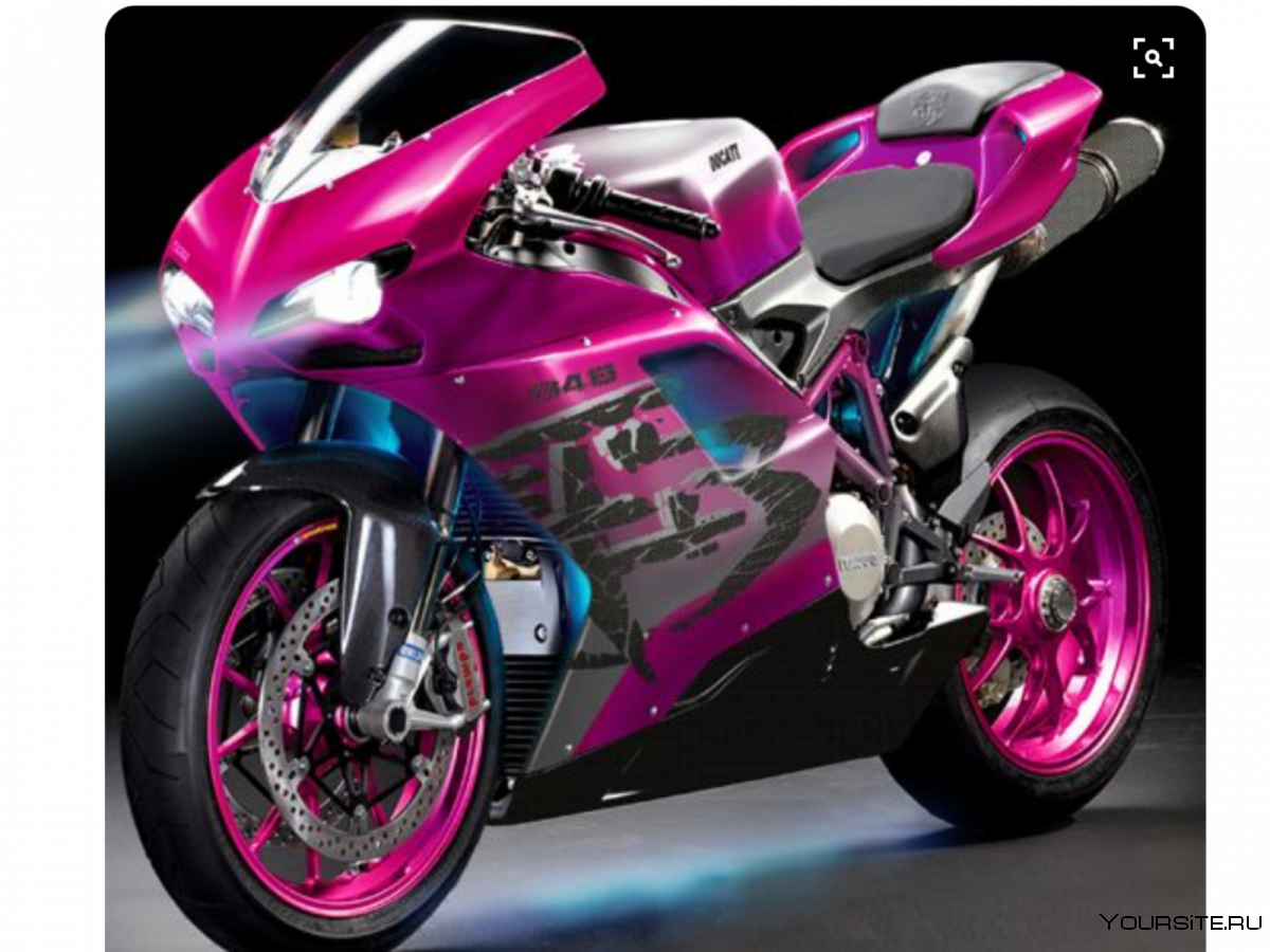 Мотоцикл Дукати спортбайк розовый