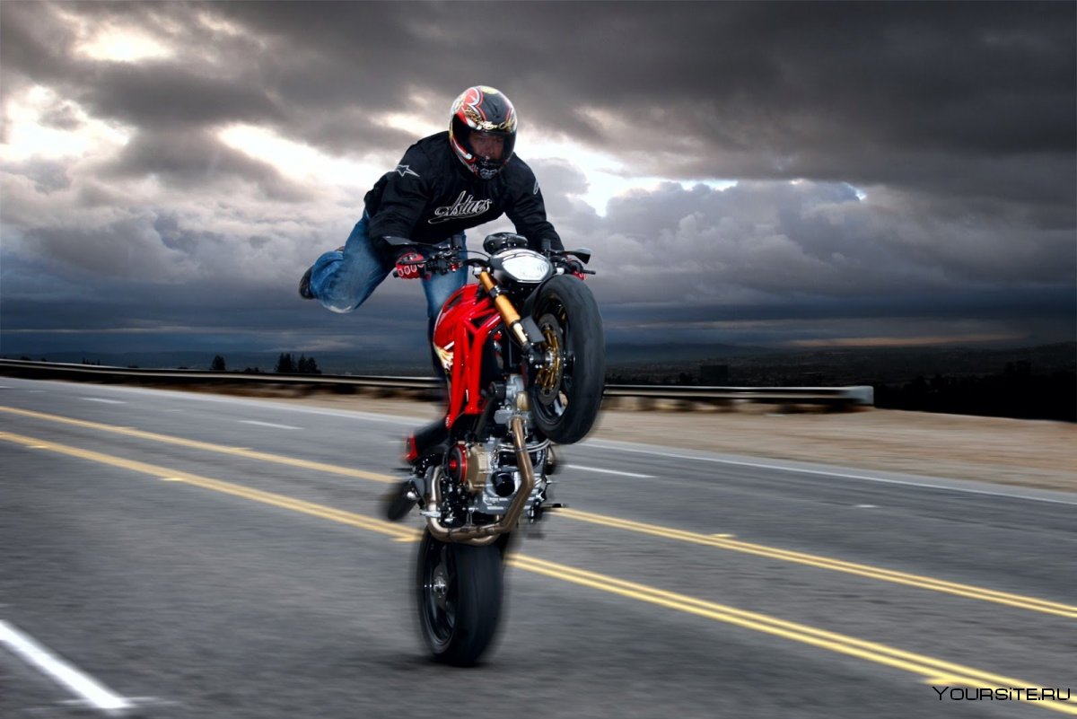 Ducati Monster Stunt